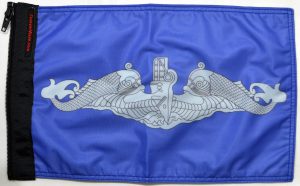 Submarine Silver Dolphins Flag Forever Wave