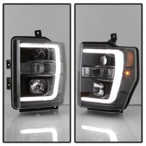 ( Spyder ) - Version 2 Projector Headlights - Light Bar DRL - Black