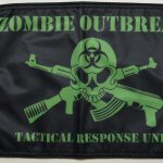 Zombie Outbreak Tactical Response Unit Flag Forever Wave