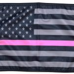 USA Subdued Thin Pink Line Flag Forever Wave