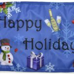 Happy Holidays Flag Forever Wave