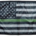 USA Subdued Thin Green Line Flag Forever Wave