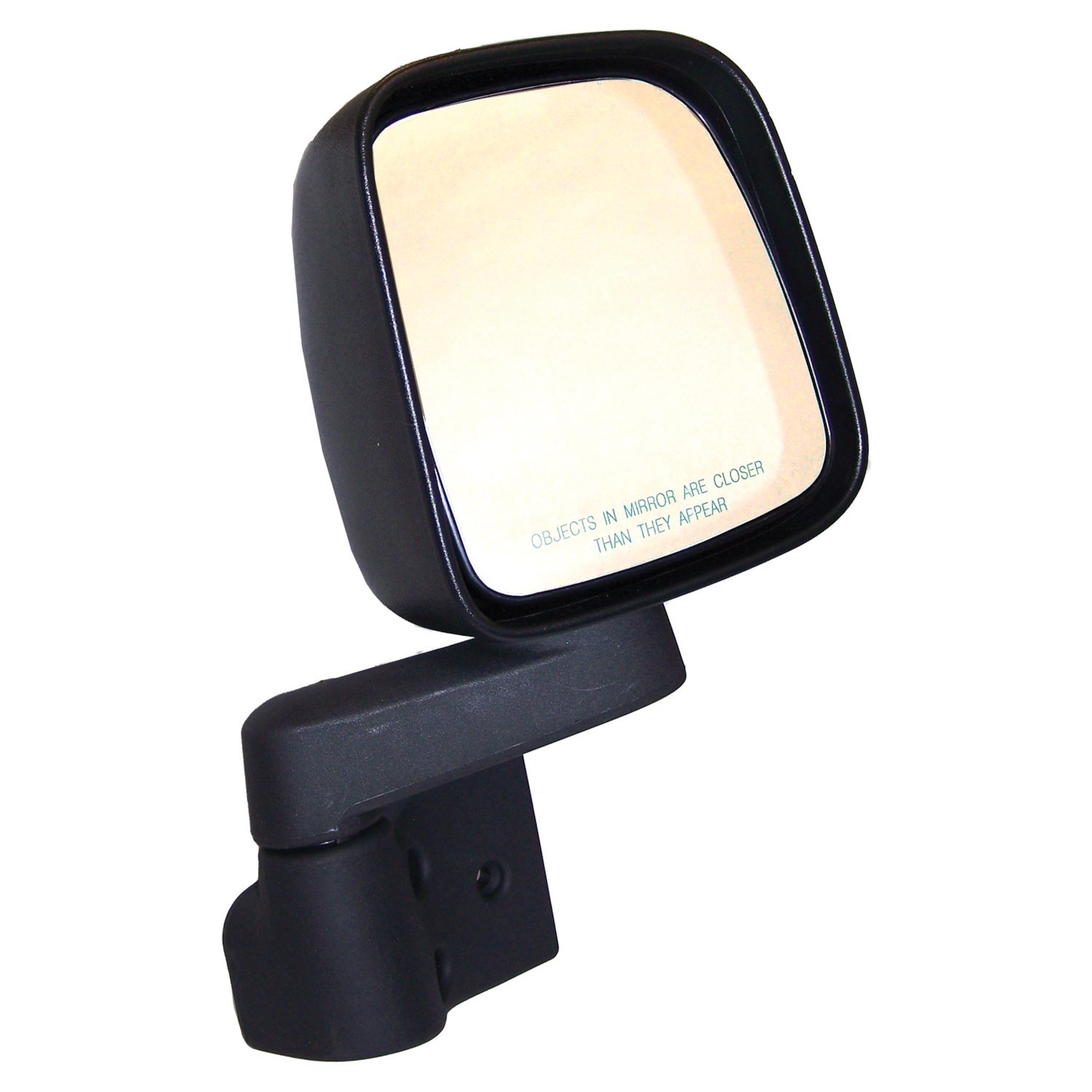 Door Mirror and Arm; Right; Black; Direct Bolt On;