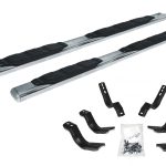 Go Rhino 105441587PS - 5" 1000 Series Side Steps with Mounting Brackets Kit - CrewCab Only - Polished Stainless Steel