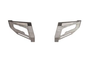 Identity Front Bumper Components; Wide End Pods; Raw Steel;