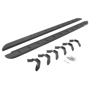 Go Rhino 63415087ST - RB10 Slim Line Running Boards With Mounting Brackets - Protective Bedliner Coating