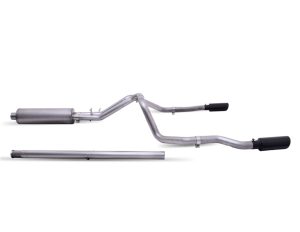 Gibson Performance Exhaust 65713B Black Elite Cat-Back Dual Split Exhaust System; Stainless