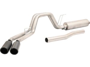 Gibson Performance Exhaust 69134B Black Elite Cat-Back Dual Sport Exhaust System; Stainless