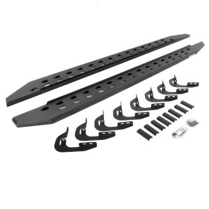 Go Rhino 69405880SPC - RB10 Slim Line Running Boards With Mounting Brackets - Textured Black