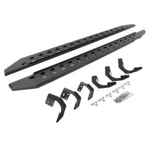 Go Rhino 69429980SPC - RB10 Slim Line Running Boards With Mounting Brackets - Textured Black