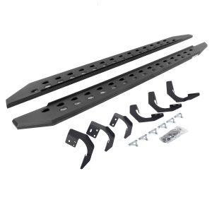 Go Rhino 69430687SPC - RB10 Slim Line Running Boards With Mounting Brackets - Textured Black