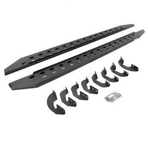 Go Rhino 69443580SPC - RB10 Slim Line Running Boards With Mounting Brackets - Textured Black