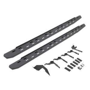 Go Rhino 69636880ST - RB30 Slim Line Running Boards with Mounting Bracket Kit - Protective Bedliner Coating