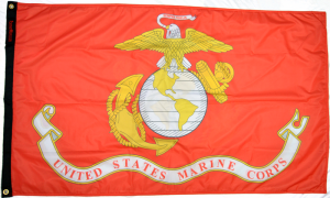 3x5' Marines Flag Forever Wave