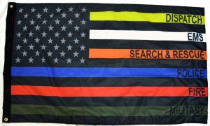 3x5' USA Subdued First Responders Flag Forever Wave