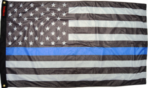 3x5' USA Subdued Thin Blue Line Flag Forever Wave