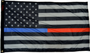 3x5' USA Subdued Thin Blue-Red Line Flag Forever Wave