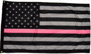 3x5' USA Subdued Thin Pink Line Flag Forever Wave
