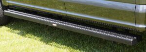 Running Boards Grip Strut Commercial 15-18 Ford F150 17-18 F250/F350/F450/F550 Super Duty W/ W/O Flares Supercrew Cab Aluminum Textured Black Owens Products
