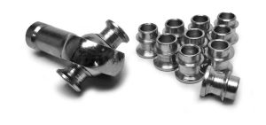 Steinjäger For 5/16 Rod Ends Straight Style Rod End Misalignment Inserts Yields 1/4 Bore Stainless 10 Pack