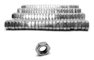Steinjäger Nuts Bulk Jam Fasteners, Bulk 1/4-28 RH 100 Pack Grade 2 Plated Zinc Silver