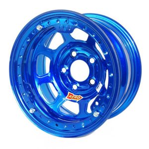 15x8 4in 5.00 Blue Chrome Beadlock Wheel
