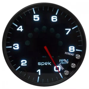 5in Tachometer 8000 RPM w/Shift Light Black Dial