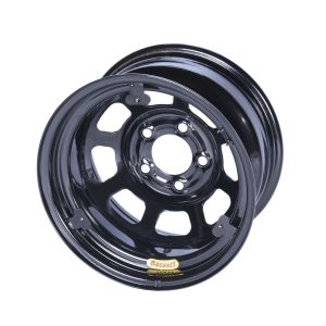 15x8 IMCA Wheel D-Hole Black 5x5 w/ Tabs
