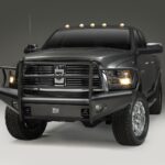 Elite Front Bumper; 2 Stage Black Powder Coated; w/Full Grill Guard; Incl. Light Cut-Outs;