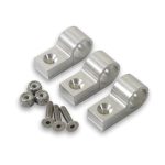 9/16in Polished Aluminum Line Clamps (3pk)