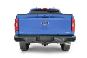 Vengeance Rear Bumper; 2 Stage Black Powder Coat; w/Predrilled Sensor Holes; Compatible w/[2] 3X3 LED Cubes on Either Side or [2] SR 6 in. Light Bars;