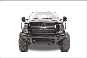 Black Steel Front Ranch Bumper; 2 Stage Black Powder Coated; w/Full Guard; w/Tow Hooks;