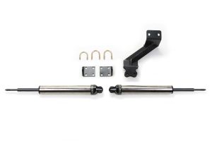 Dirt Logic 2.25 Stainless Steel Steering Stabilizer Kit; Dual;