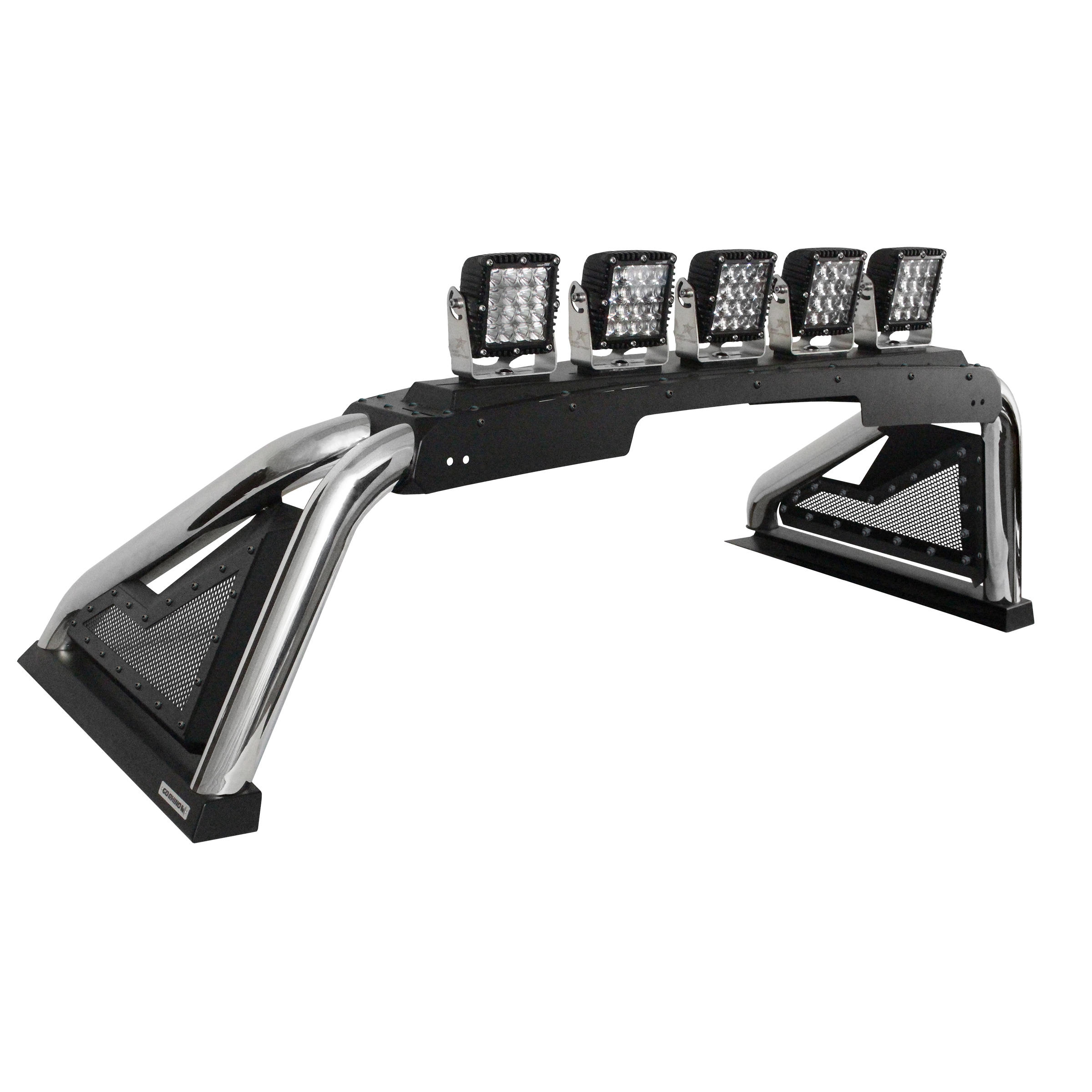 Go Rhino 911600PS - Sport Bar 2.0 with Power Actuated Retractable Light Mount - Polished Stainless Steel