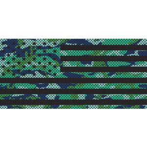 Jeep Wrangler Grill Inserts 07-18 JK Blue Green Camo Stars And Stripes Under The Sun Inserts