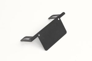 Vengeance Front License Plate Bracket; 2 Stage Black Powder Coated; Tall;