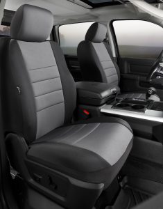 FIA NP97-34 GRAY NP90 Series - Neoprene Custom Fit Front Seat Cover- Black/Gray Center Panel