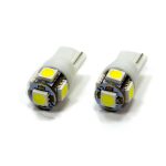 T10 5 LED SMD Bulbs Pair White