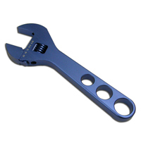 8In Adjustable Aluminum Wrench Blue