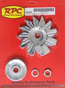 SIngle Groove Alternator Pulley And Fan Chrome