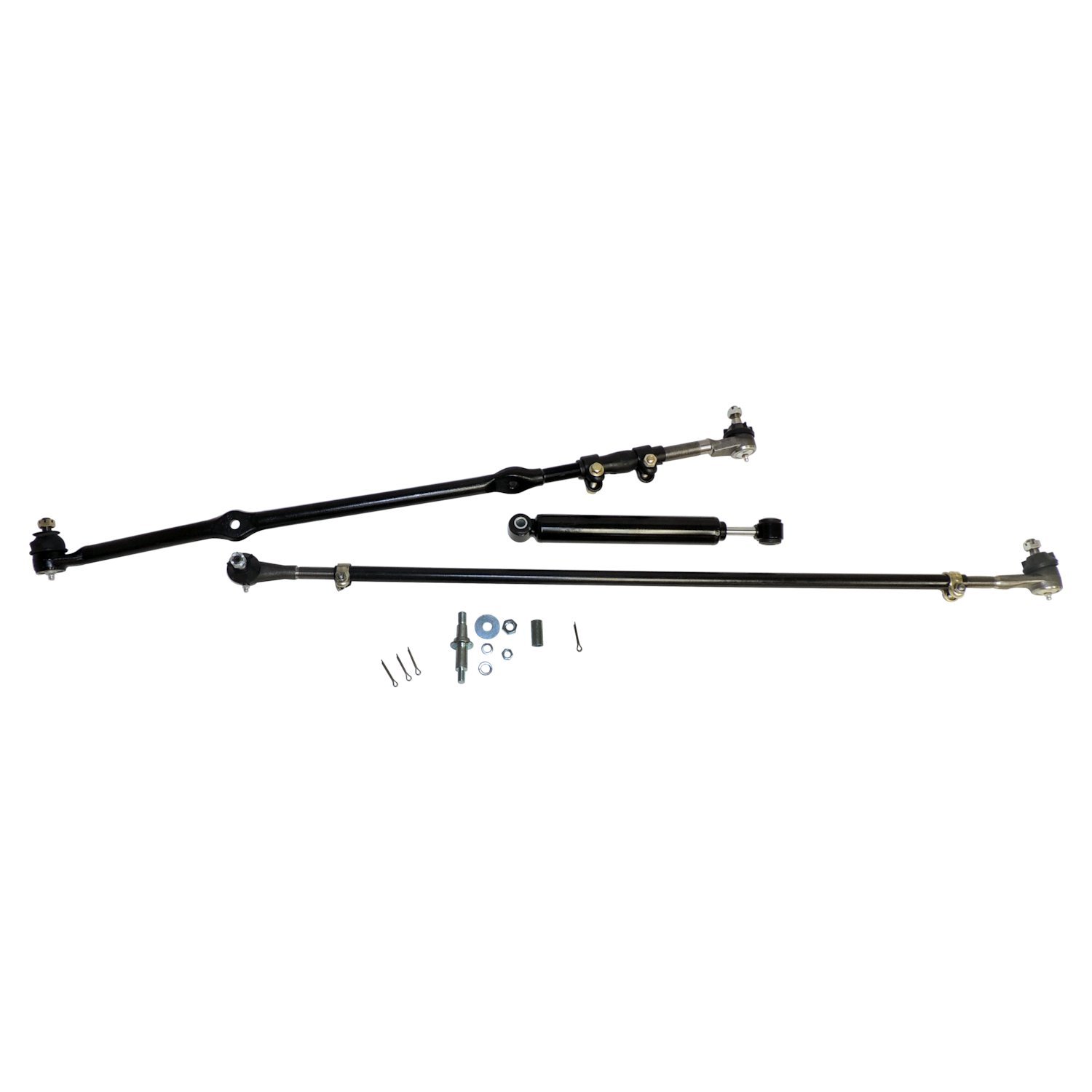 Steering Kit; Incl. All 4 Tie Rod Ends/Adjusters With Hardware/Steering Stabilizer; w/LHD;