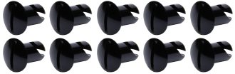 Oval Head Dzus Buttons .500 Long 10 Pack Black