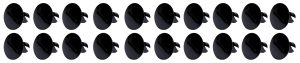 Large Head Dzus Buttons .500 Long 10 Pack Black