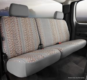 Wrangler™ Custom Seat Cover; Saddle Blanket; Gray; Split Seat; 60/40; Adjustable Headrests;