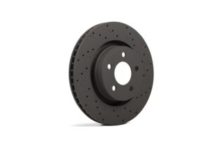 Talon Cross Drilled And Slotted Brake Rotors; Rear; Vented Rotor; 11.81 in. Dia.; 1.38 in. Height;