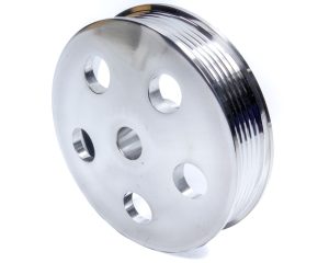 Serpentine Pulley - Polished Aluminum