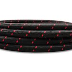 20ft Roll -10 Black Red Nylon Braided Flex Hose