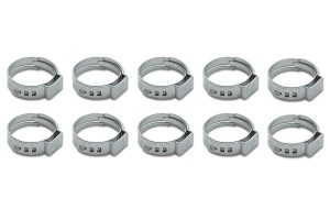 Stainless Steel Pinch Cl amps 14.5-17.0mm 10 Pack
