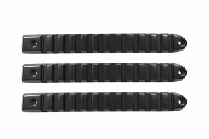 DV8 Offroad Black Rail Style Door Handle Inserts, Set of 3 - JK 2dr
