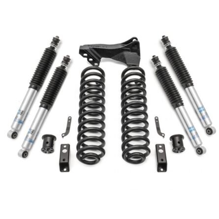Coil Spring Leveling Kit; 2.5 in. Front Lift; Bilstein Front And Rear Shocks; Incl. Track Bar Bracket;